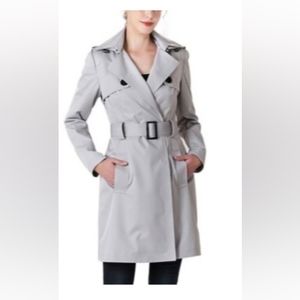 Women's Water Resistant Hooded Trench Coat